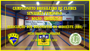 BRAS. DE CLUBES SENIOR FEM NA ASSOC. DOS BOLONISTAS DO SUDOESTE - ABS EM PATO BRANCO/PR